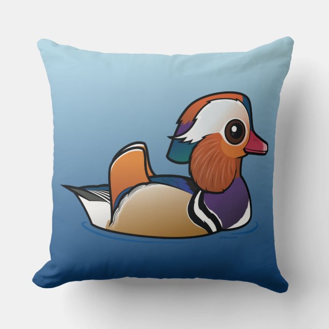 Birdorable Mandarin Duck Cushion (Front)