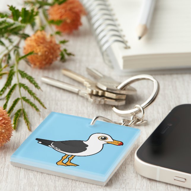 Birdorable Pacific Gull Key Ring (Front Right)