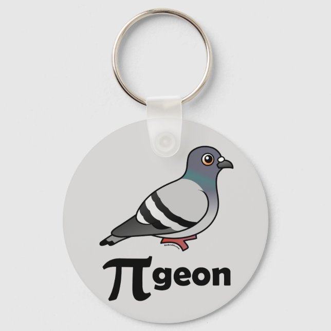 Birdorable PI-geon / Pigeon Pi Key Ring (Front)