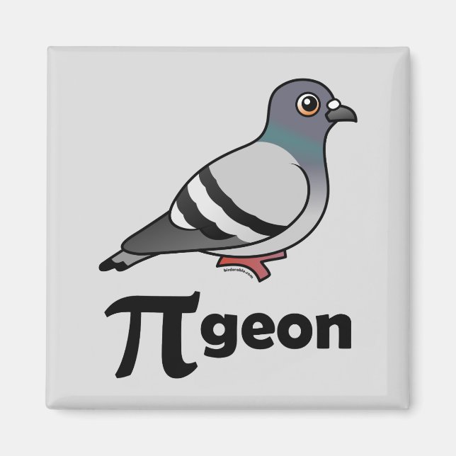 Birdorable PI-geon / Pigeon Pi Magnet (Front)