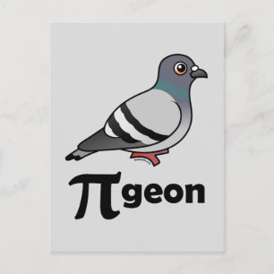 Birdorable PI-geon / Pigeon Pi Postcard
