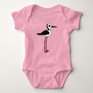 Birdorable Pied Stilt Baby Bodysuit