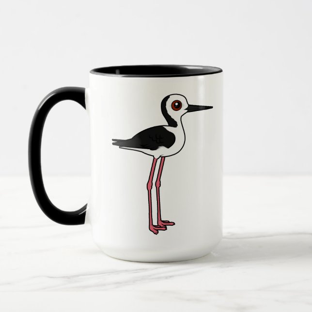 Birdorable Pied Stilt Mug (Left)