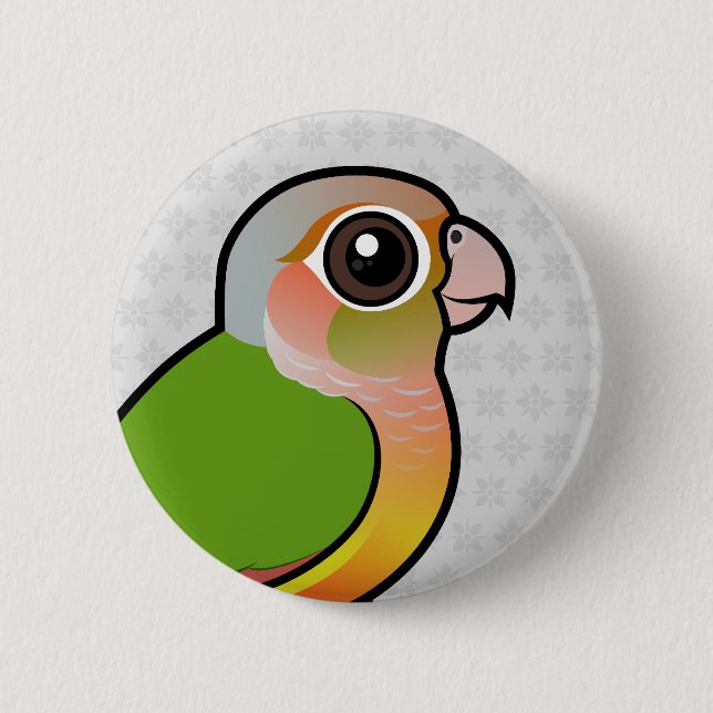 Birdorable Pineapple Green-cheeked Conure 6 Cm Round Badge (Front)