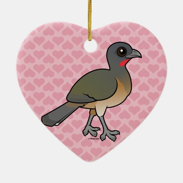 Birdorable Plain Chachalaca Ceramic Ornament (Back)