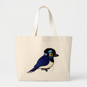Birdorable Plush-crested Jay Large Tote Bag