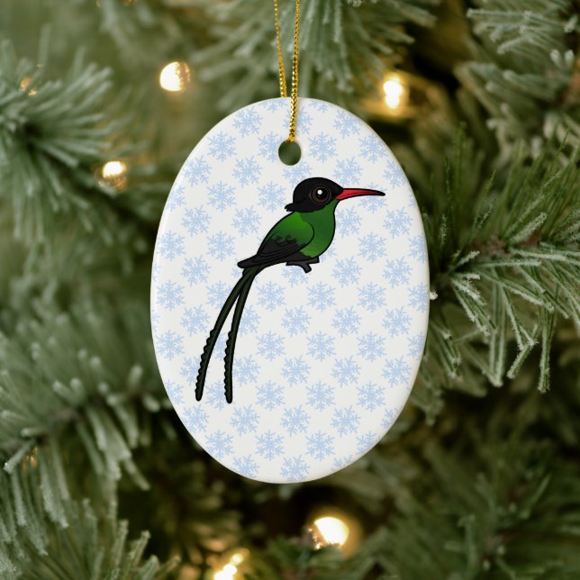 Birdorable Red-billed Streamertail Hummingbird Ceramic Ornament (Tree)