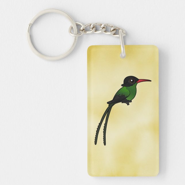 Birdorable Red-billed Streamertail Hummingbird Key Ring (Front)