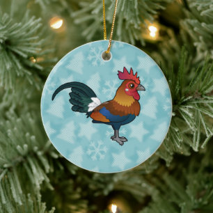 Birdorable Red Junglefowl Ceramic Ornament