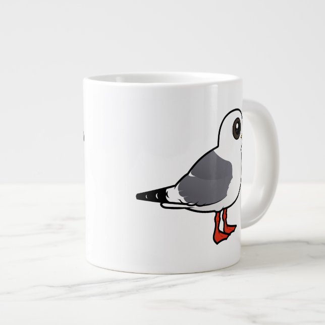 Birdorable Red-legged Kittiwake Large Coffee Mug (Front Right)