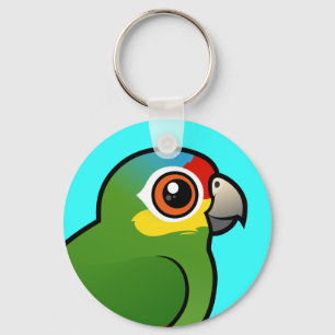 Birdorable Red-lored Parrot Key Ring