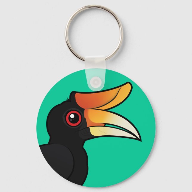 Birdorable Rhinoceros Hornbill Key Ring (Front)