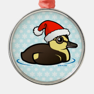 Birdorable Santa Duckling Metal Ornament