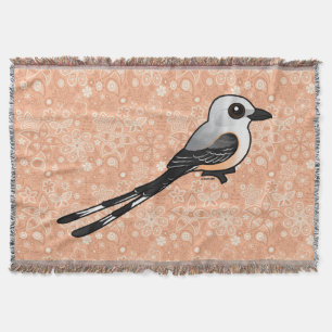 Birdorable Scissor-tailed Flychatcher Throw Blanket