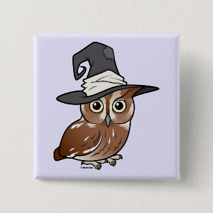Birdorable Screech Owl Witch 15 Cm Square Badge