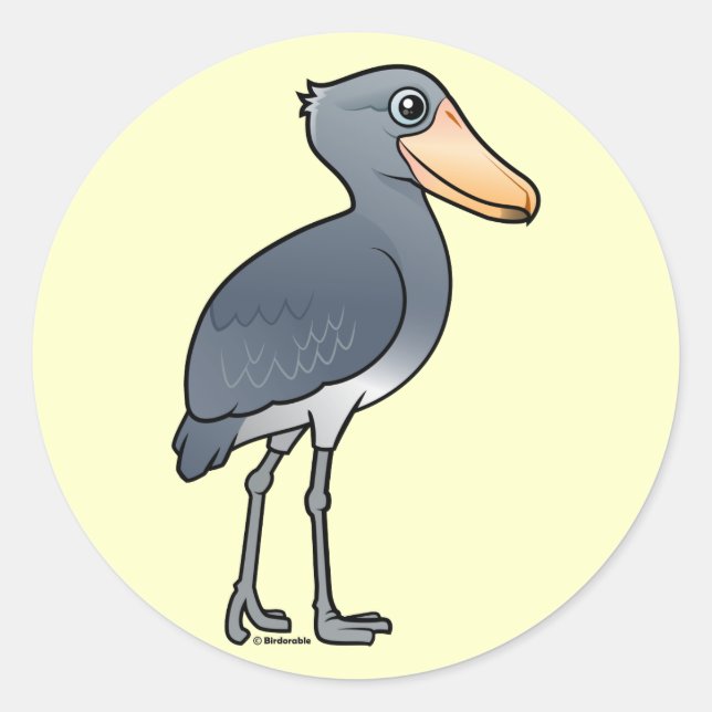 Birdorable Shoebill Classic Round Sticker (Front)