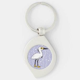 Birdorable Snowy Egret Key Ring