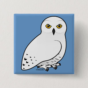 Birdorable Snowy Owl 15 Cm Square Badge