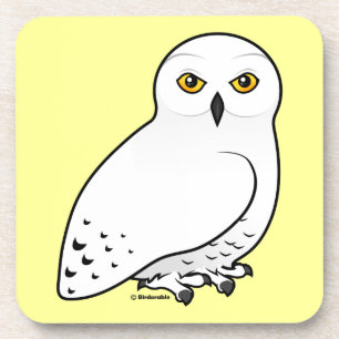Birdorable Snowy Owl Coaster