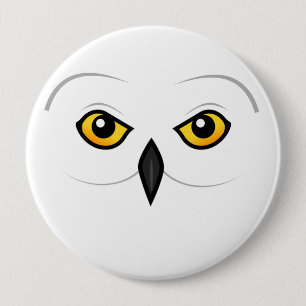 Birdorable Snowy Owl Face 10 Cm Round Badge