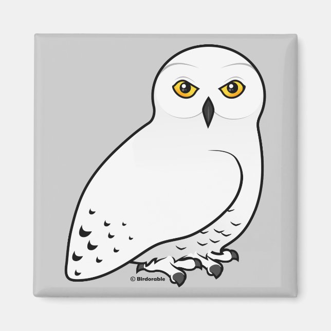 Birdorable Snowy Owl Magnet (Front)