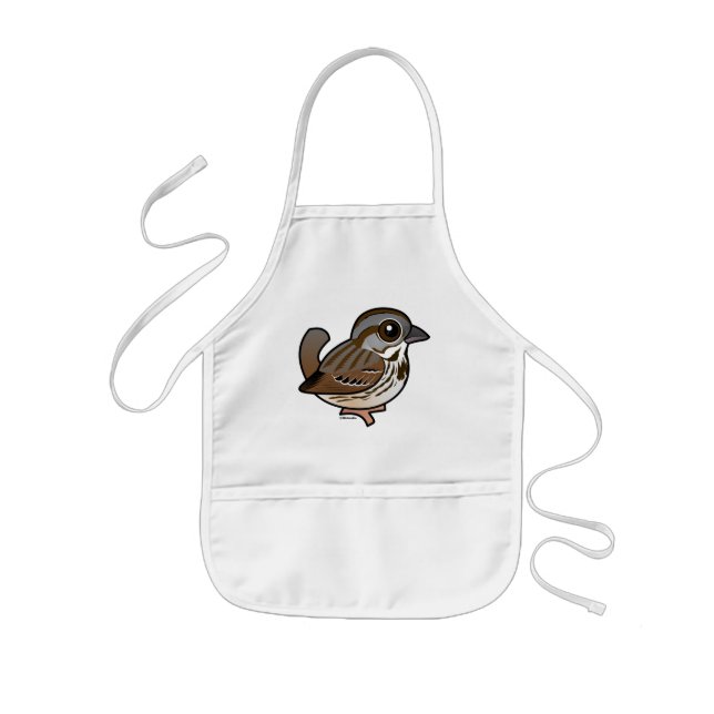 Birdorable Song Sparrow Kids Apron (Front)