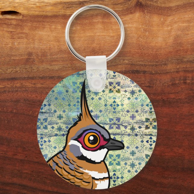 Birdorable Spinifex Pigeon Cartoon Bird Key Ring (Back)