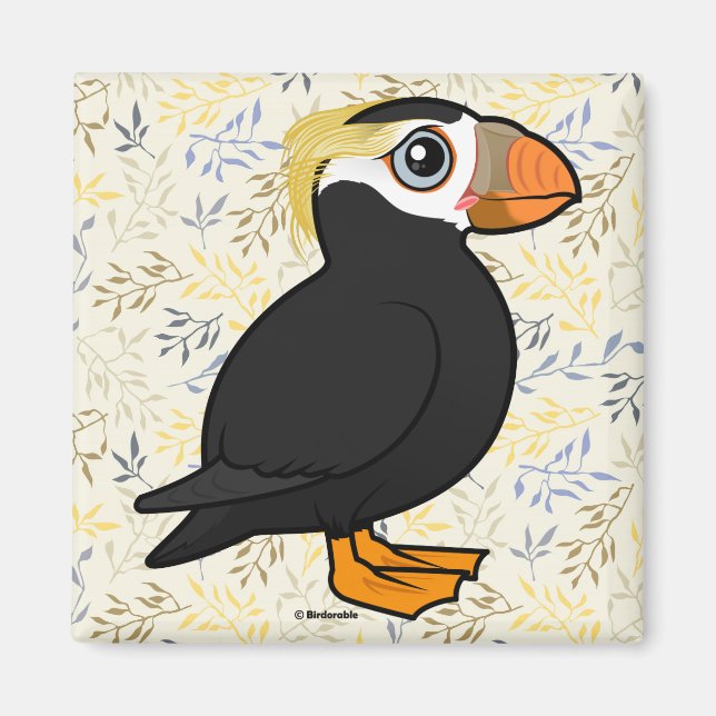 Birdorable Tufted Puffin Magnet (Front)