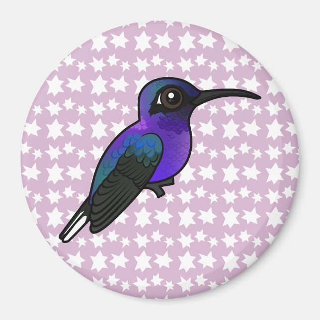 Birdorable Violet Sabrewing Hummingbird Magnet (Front)