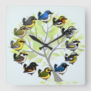 Birdorable Warbler Clock