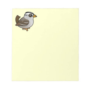 Birdorable White-crowned Sparrow Notepad