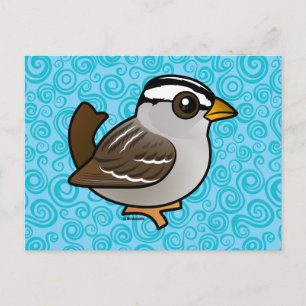 Birdorable White-crowned Sparrow Postcard