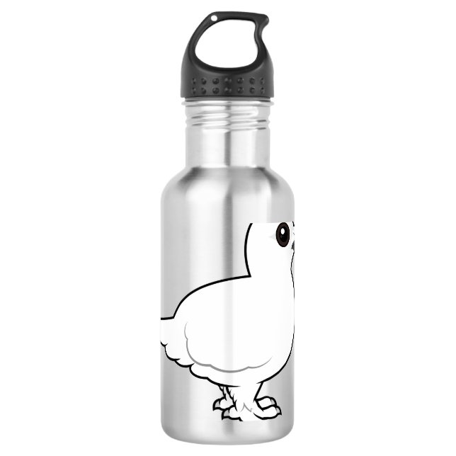 Birdorable Willow Ptarmigan, winter 710 Ml Water Bottle (Front)