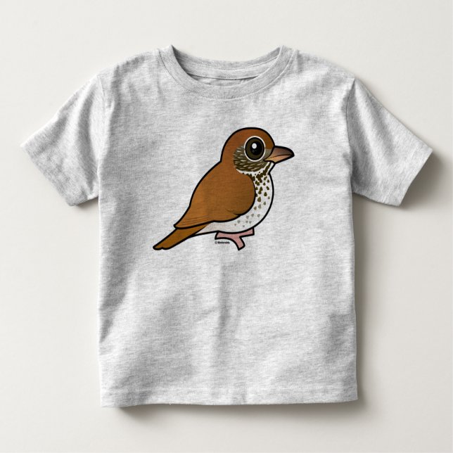 Birdorable Wood Thrush Toddler T-Shirt (Front)