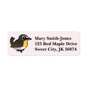 Birdorable Yellow-breasted Chat Return Address Label