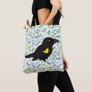 Birdorable Yellow-shouldered Blackbird Tote Bag
