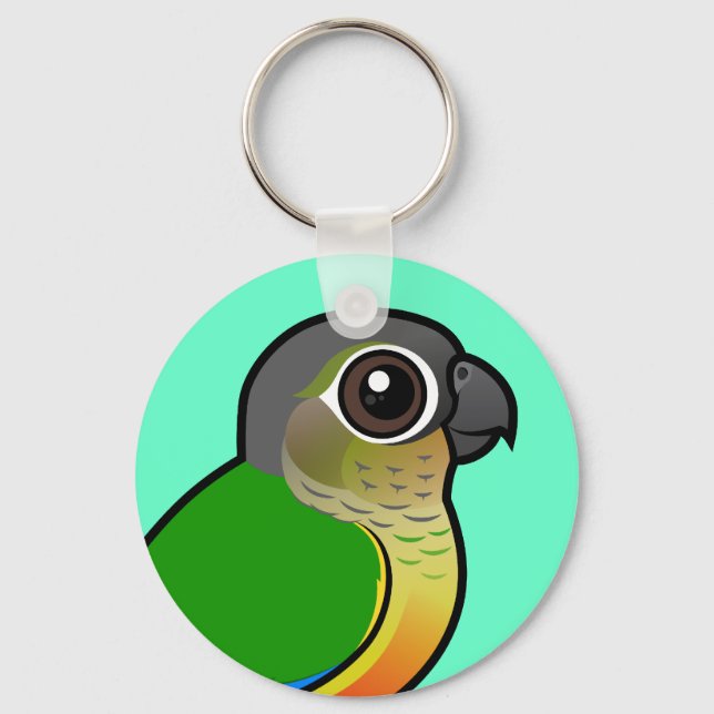 Birdorable Yellow-sided Conure Key Ring (Front)