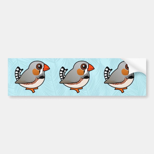Birdorable Zebra Finch Bumper Sticker (Front)