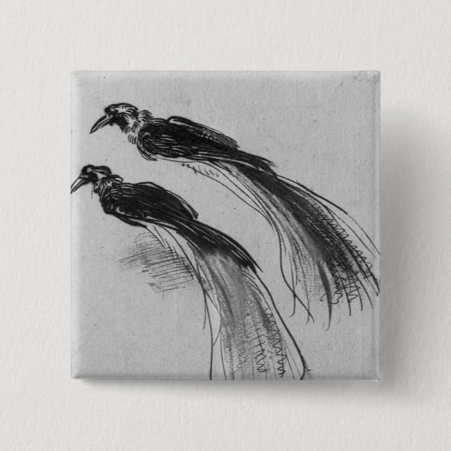 Birds 15 Cm Square Badge (Front)
