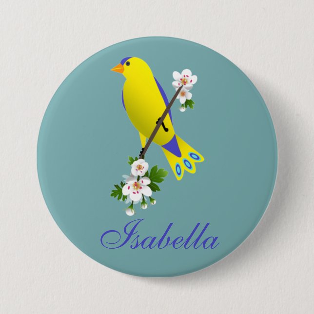 Birds  7.5 cm round badge (Front)