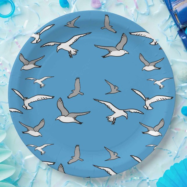 Birds - a Flock of Seagulls Paper Plate (Creator Uploaded)