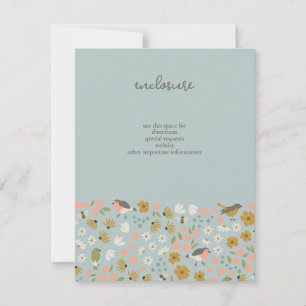 Birds and Bees Bridal Shower Invitation Insert