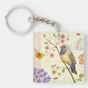 Birds and Bees Key Ring