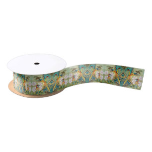birds and bees satin ribbon