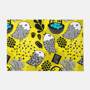Birds and berries doormat