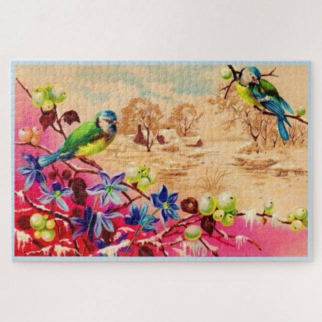 birds and berries jigsaw puzzle (Horizontal)
