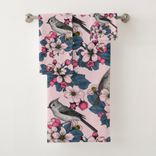Birds and Blossoms Bath Towel Set