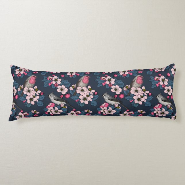 Birds and Blossoms Body Cushion (Front)