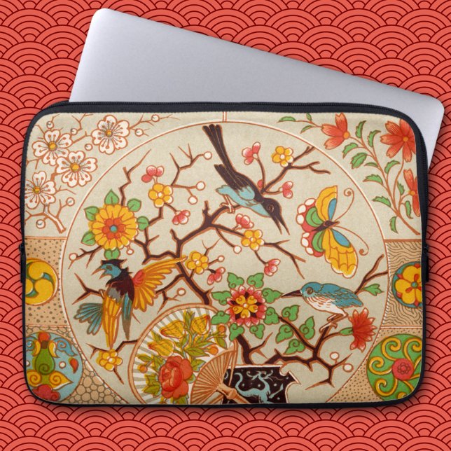 Birds and Butterflies Neoprene Laptop Sleeve (Creator Uploaded)