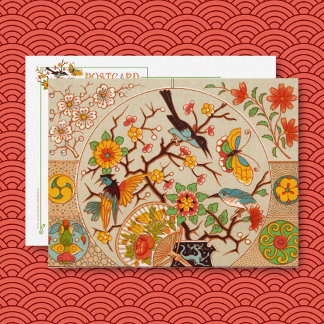 Birds and Butterflies Postcard